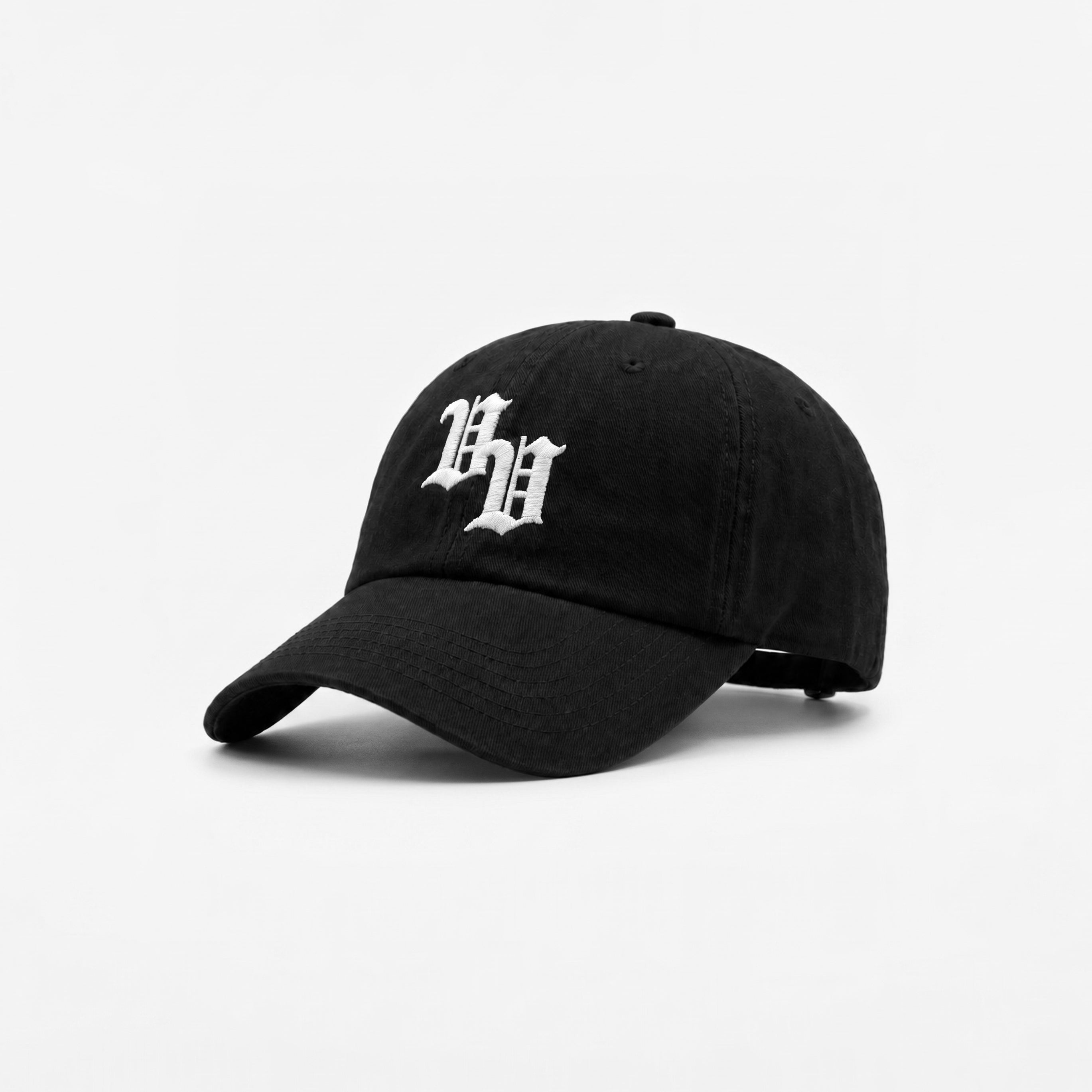 The VV Old English Dad Cap Black