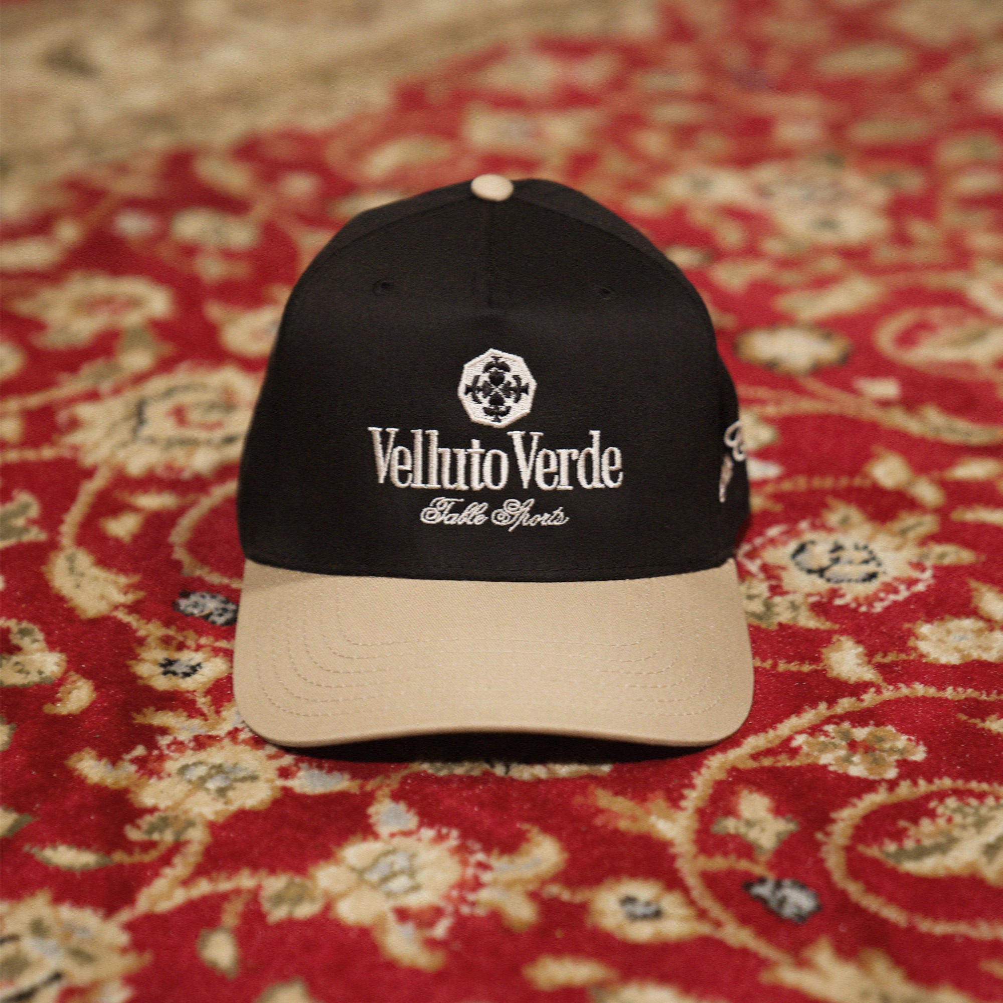 Black & Beige Poker Club Cap