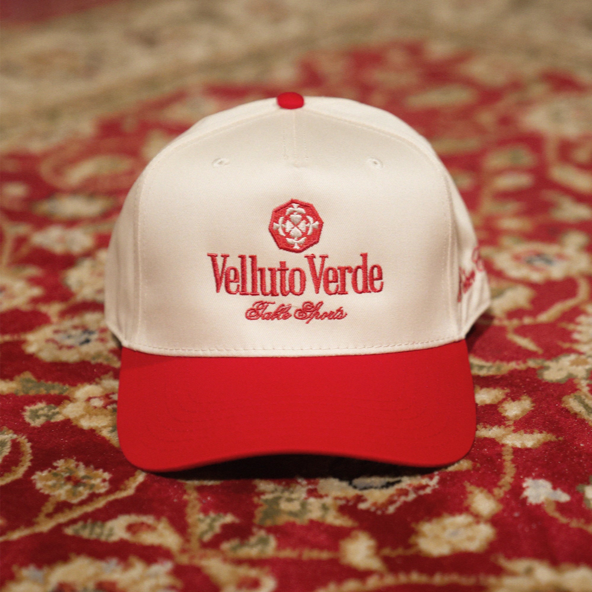 Red & White Poker Club Cap
