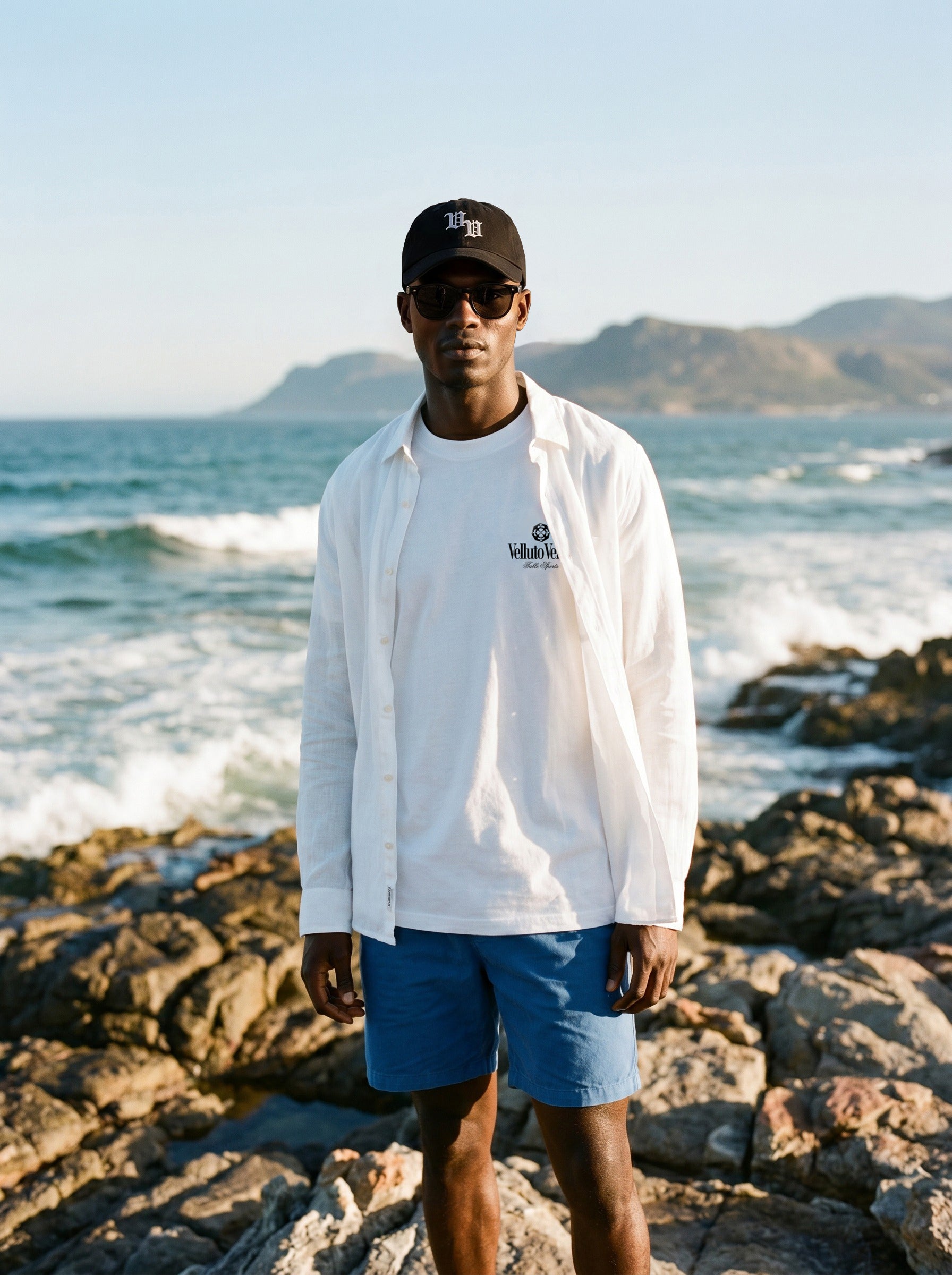 The VV Old English Dad Cap Black